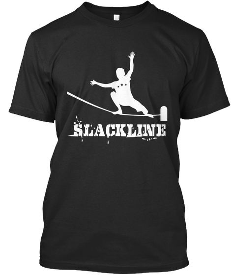 Slackline Black áo T-Shirt Front