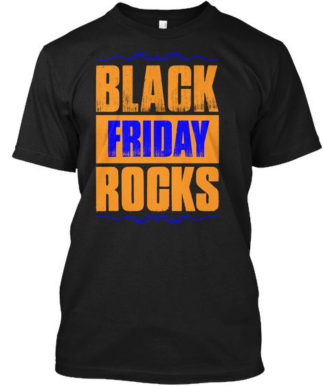 Black Friday Rocks Black Maglietta Front
