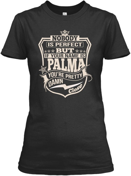 Nobody Perfect Palma Thing Shirts Black Camiseta Front