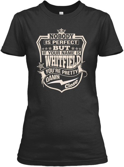 Nobody Perfect Whitfield Thing Shirts Black áo T-Shirt Front