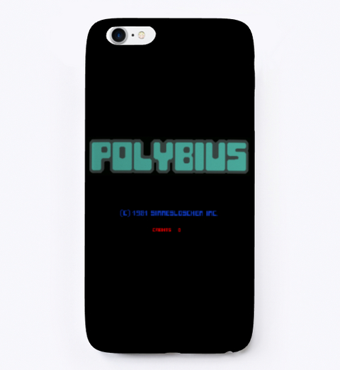 Polybius I Phone Case Black Camiseta Front