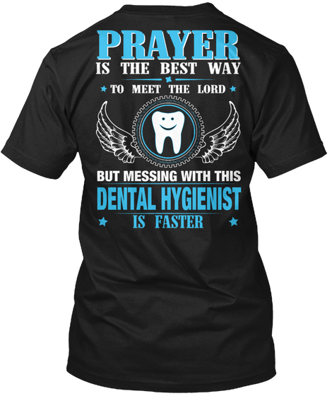 But Messing With This Dental Hygienist Black Camiseta Back