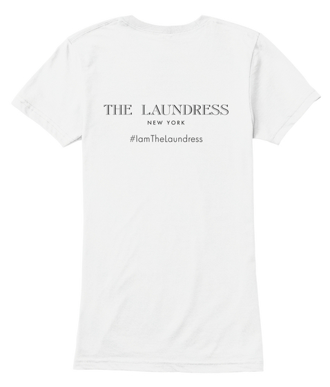 The Laundress New York #Iamthelaundress White Maglietta Back