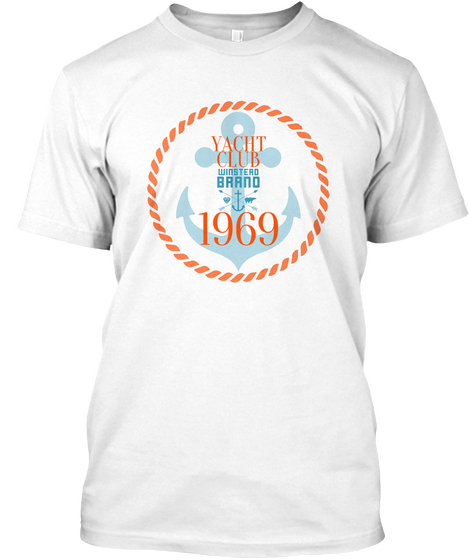 Yacht Club 1969 White Camiseta Front