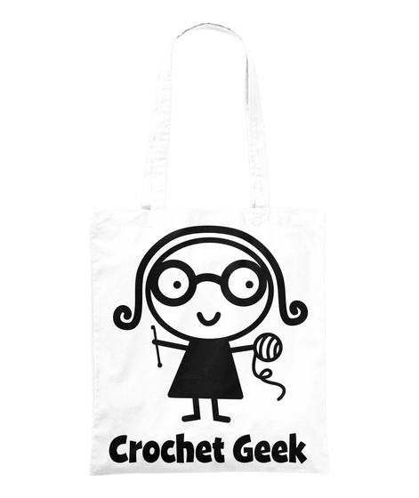 Crochet Geek White T-Shirt Front