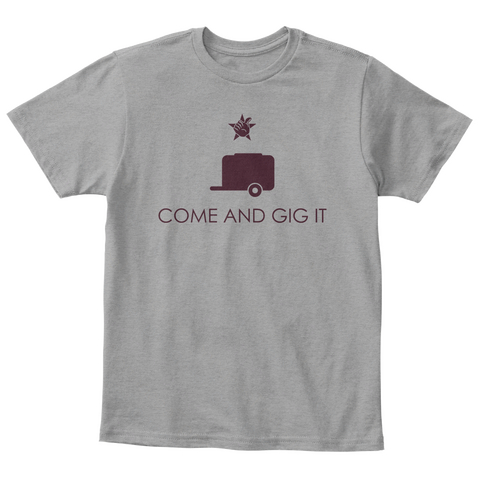 Come And Gig It   Kids T Shirt Light Heather Grey  Maglietta Front