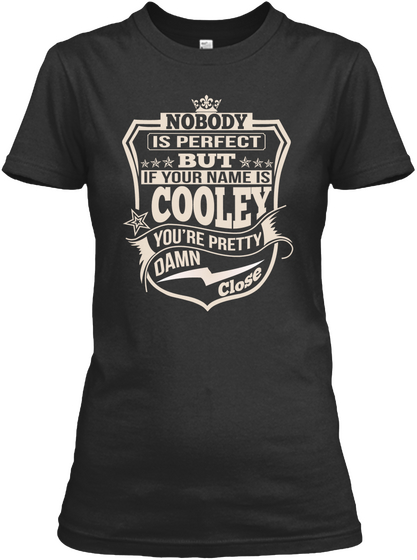 Nobody Perfect Cooley Thing Shirts Black T-Shirt Front