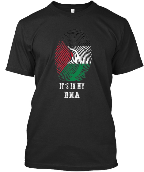 Its In My Dna Black T-Shirt Front