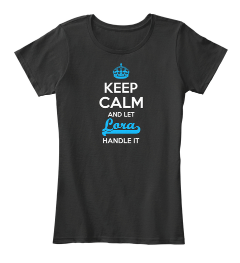 Lora Keep Calm! Black Camiseta Front