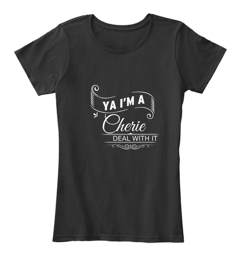 Cherie   Deal With It! Black áo T-Shirt Front