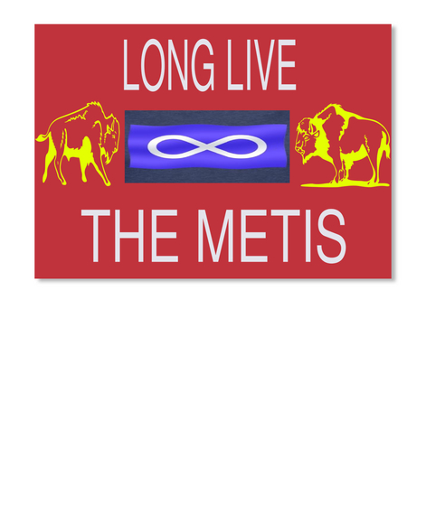 Long Live The Metis  Bright Red áo T-Shirt Front
