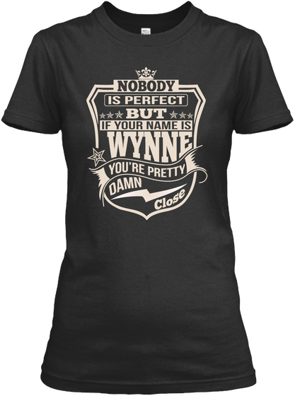 Nobody Perfect Wynne Thing Shirts Black T-Shirt Front