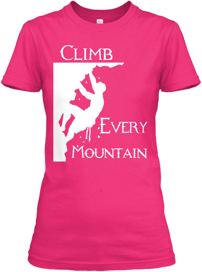 Climb T Shirts Heliconia Kaos Front