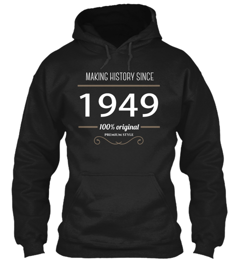 Birth Year 1949 Born In 1949 Black Camiseta Front