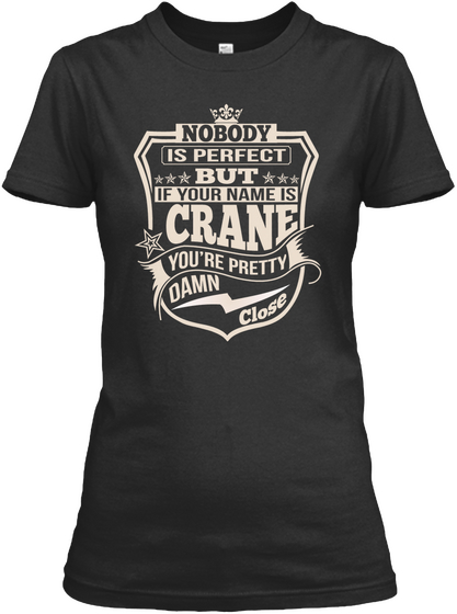 Nobody Perfect Crane Thing Shirts Black Camiseta Front