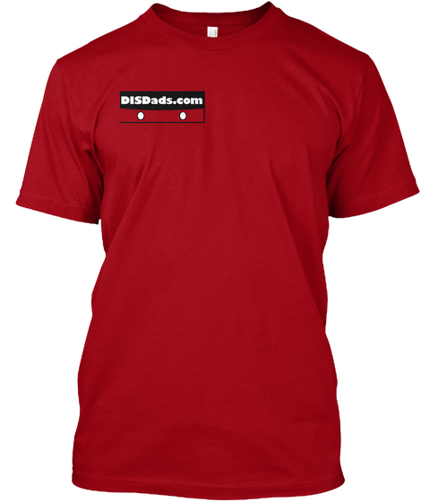 Disdads.Com Deep Red T-Shirt Front