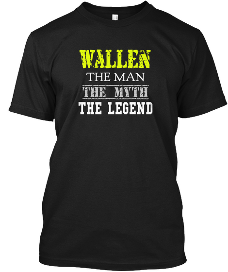 Wallen The Man The Myth The Legend Black áo T-Shirt Front