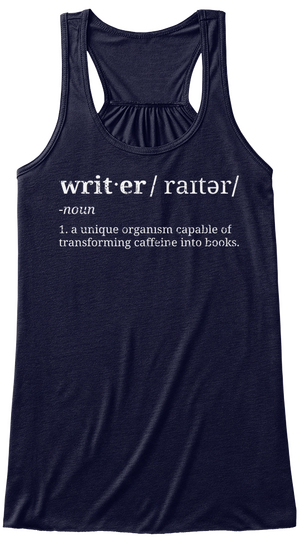 Writer 1.A Unique Organism Capable Of Transforming Caffeine Into Books Midnight T-Shirt Front
