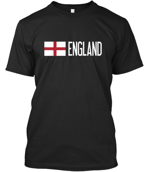 England Black T-Shirt Front