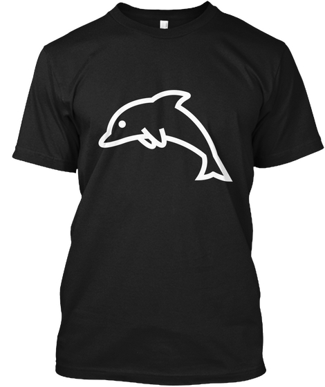 Dolphin  Black áo T-Shirt Front