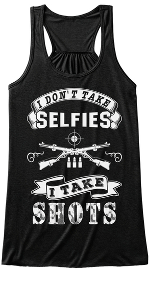 Selfies Or Shots  Black T-Shirt Front