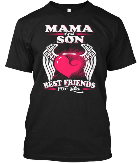 Ma Ma And Son Best Friends For Life Black Camiseta Front