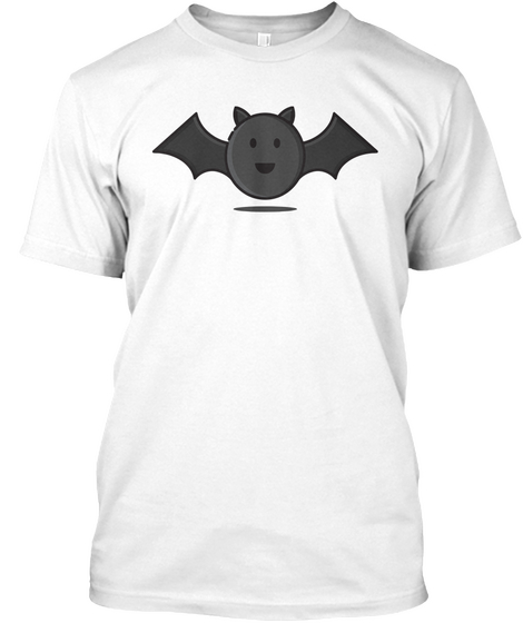 Halloween Bat White T-Shirt Front