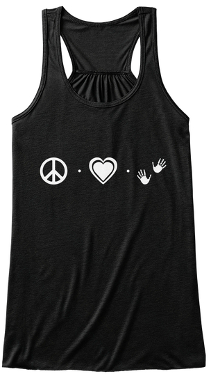 Peace   Love   Massage Black T-Shirt Front