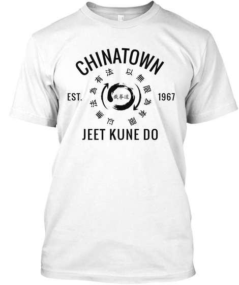 Chinatown Est.1967 Jeet Kune Do  White áo T-Shirt Front