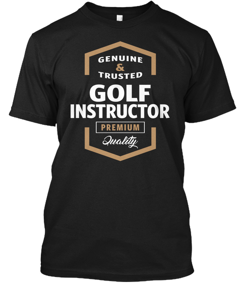 Golf Instructor | Gift T Shirt Black Camiseta Front