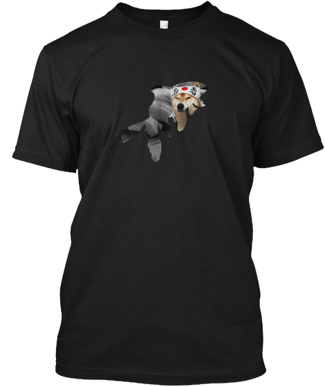 Shiba Dog Tshirt Stylish Shiba Inu Shirt Black T-Shirt Front