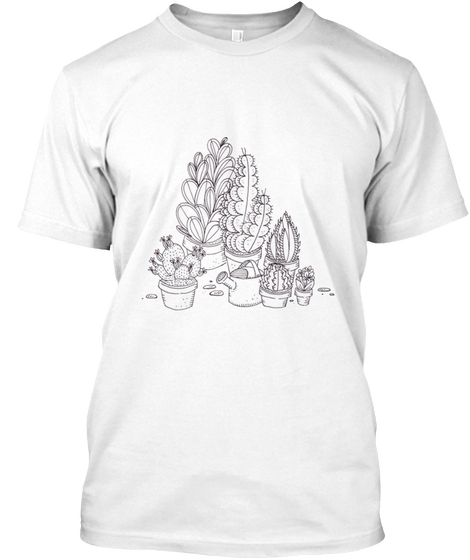 Cactus White Camiseta Front