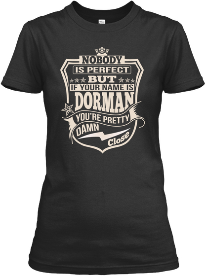 Nobody Perfect Dorman Thing Shirts Black T-Shirt Front