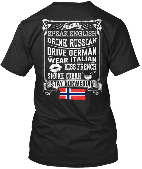 Stay Norwegian 7 Black T-Shirt Back