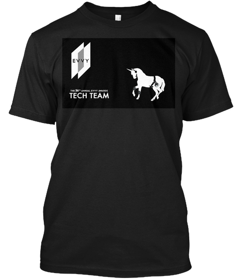 Evvy Tech Team The 36th Annual Evat Awards Black T-Shirt Front