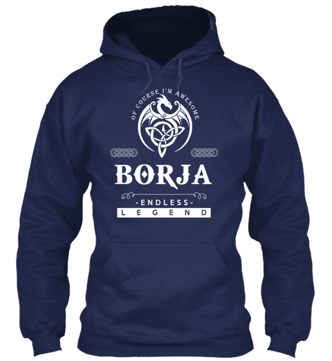 Of Course I'm Awesome Borja Endless Legend Navy áo T-Shirt Front