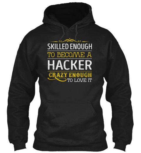 Hacker   Love It Black Camiseta Front