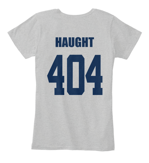 Haught 404 Light Heather Grey T-Shirt Back