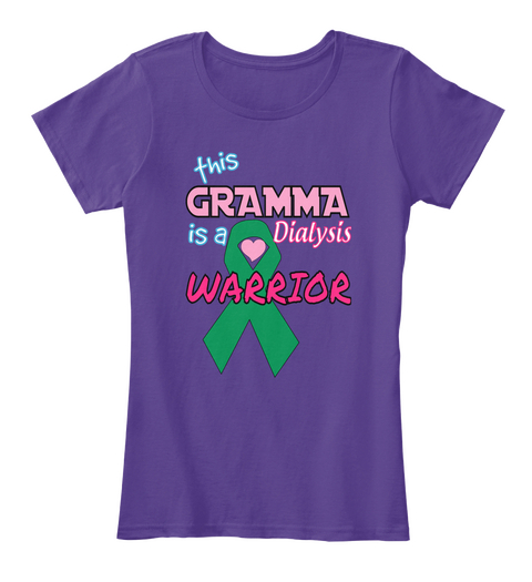 This Gramma Is A Dialysis Warrior Purple áo T-Shirt Front