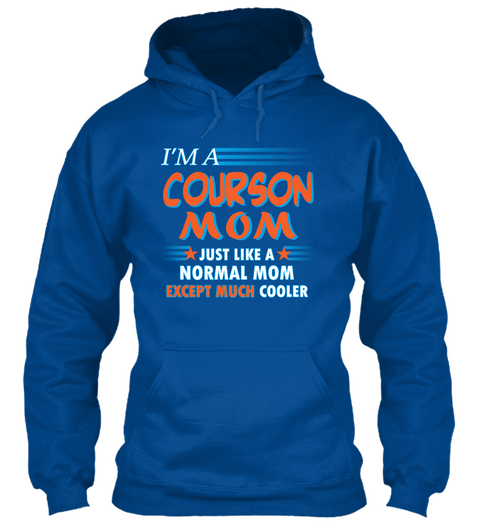 Name Courson Mom Cooler Royal Camiseta Front