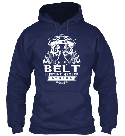 Team Belt Lifetime Member Legend Navy T-Shirt Front