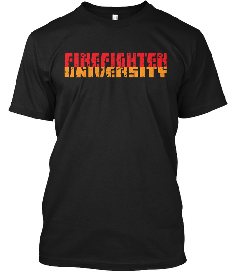 Firefighter University Black Camiseta Front