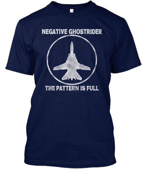 Negative Ghostrider The Pattern Is Full Navy T-Shirt Front