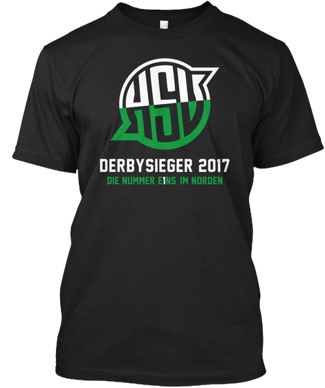 Derbysieger 2017 Die Number E1ns Im Norden Black áo T-Shirt Front