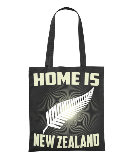 Home Is New Zealand  Black T-Shirt Front