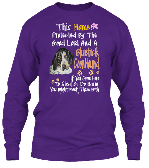 Protected Home With A Blueticks Purple Camiseta Front
