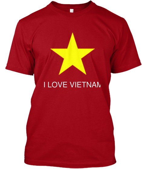 I Love Vietnam Deep Red áo T-Shirt Front