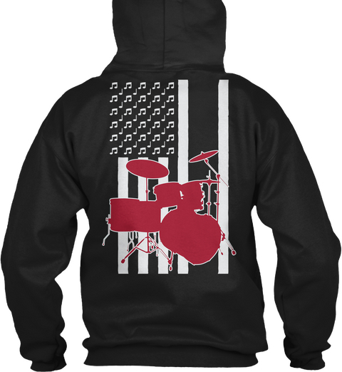 American Drums Black áo T-Shirt Back