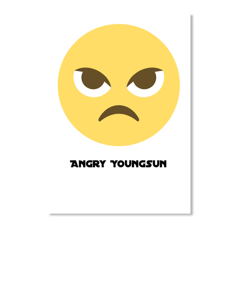 Angry Youngsun White Kaos Front