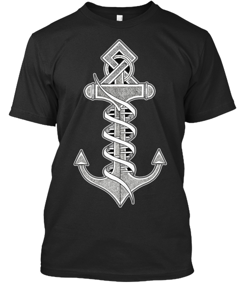 Ancestral Anchor Black T-Shirt Front